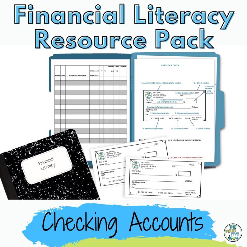 Financial Literacy Activities Checking Account Lesson Etsy