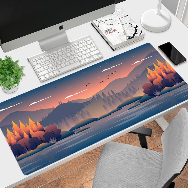 Nature Desk Mat Autumn Scenery Mousepad XXL Aesthetic Desk - Etsy