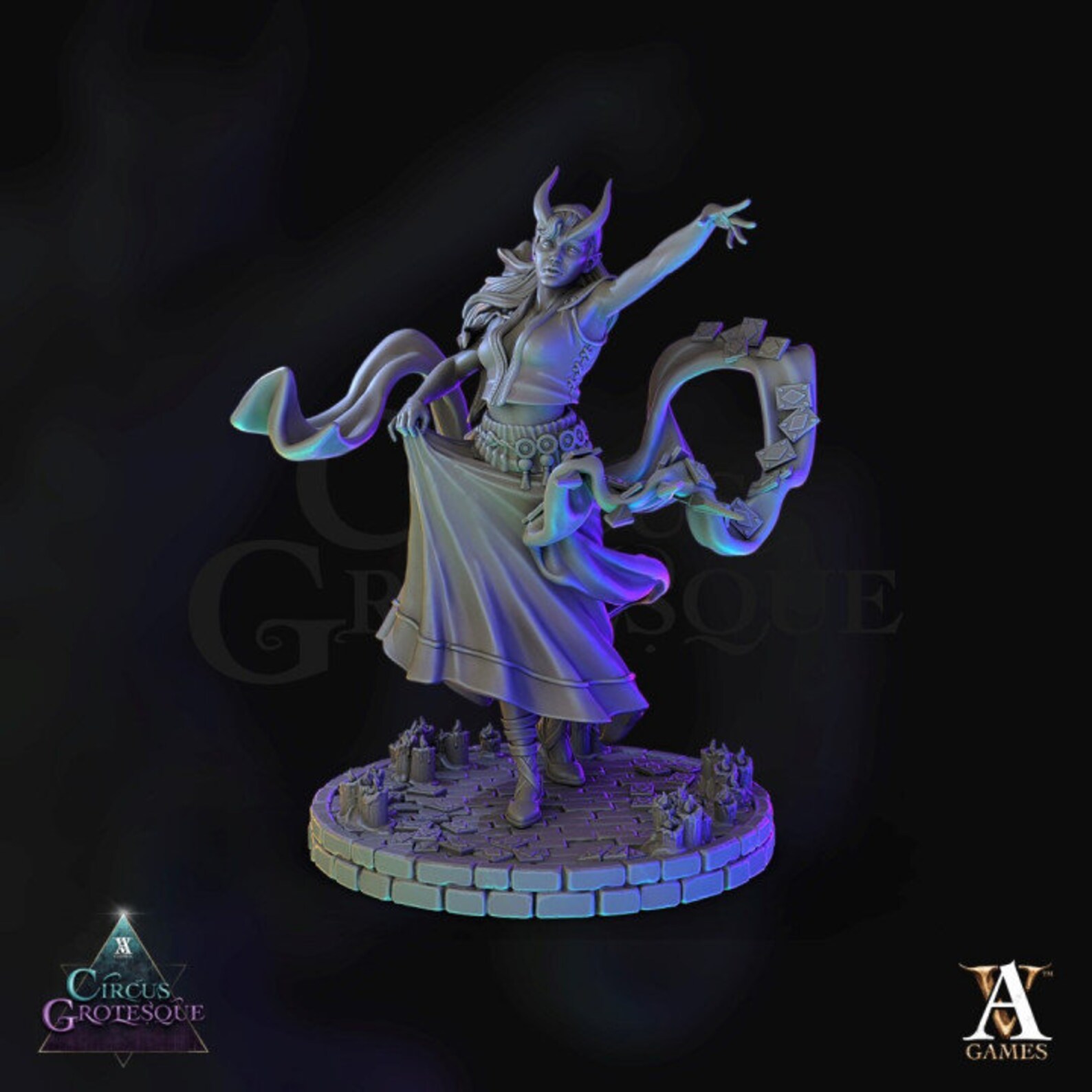 custom tiefling miniature