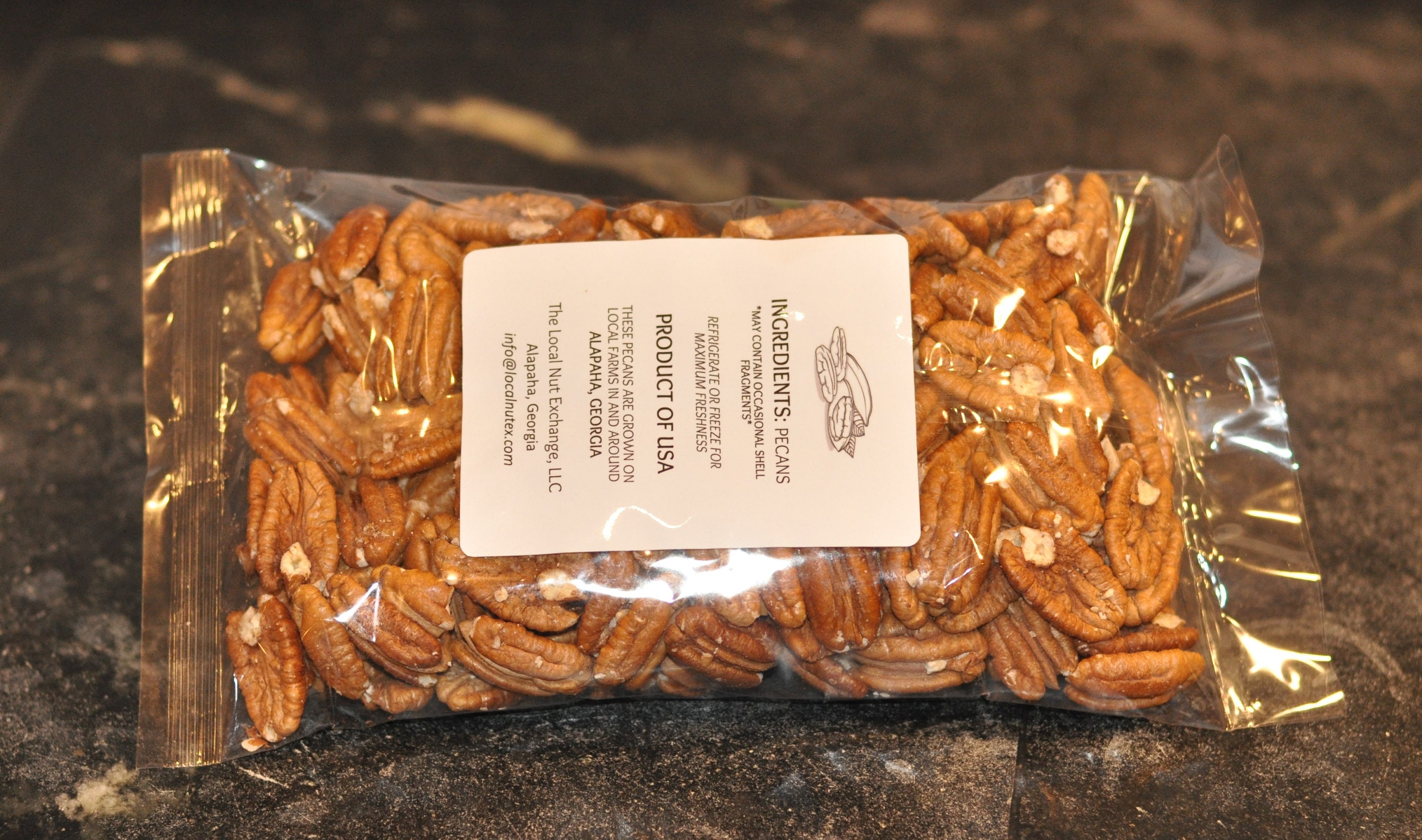 Pecan Halves / 4 1 Pound Bags / Pecans 1 Pound / Raw Pecan Halves / Lot