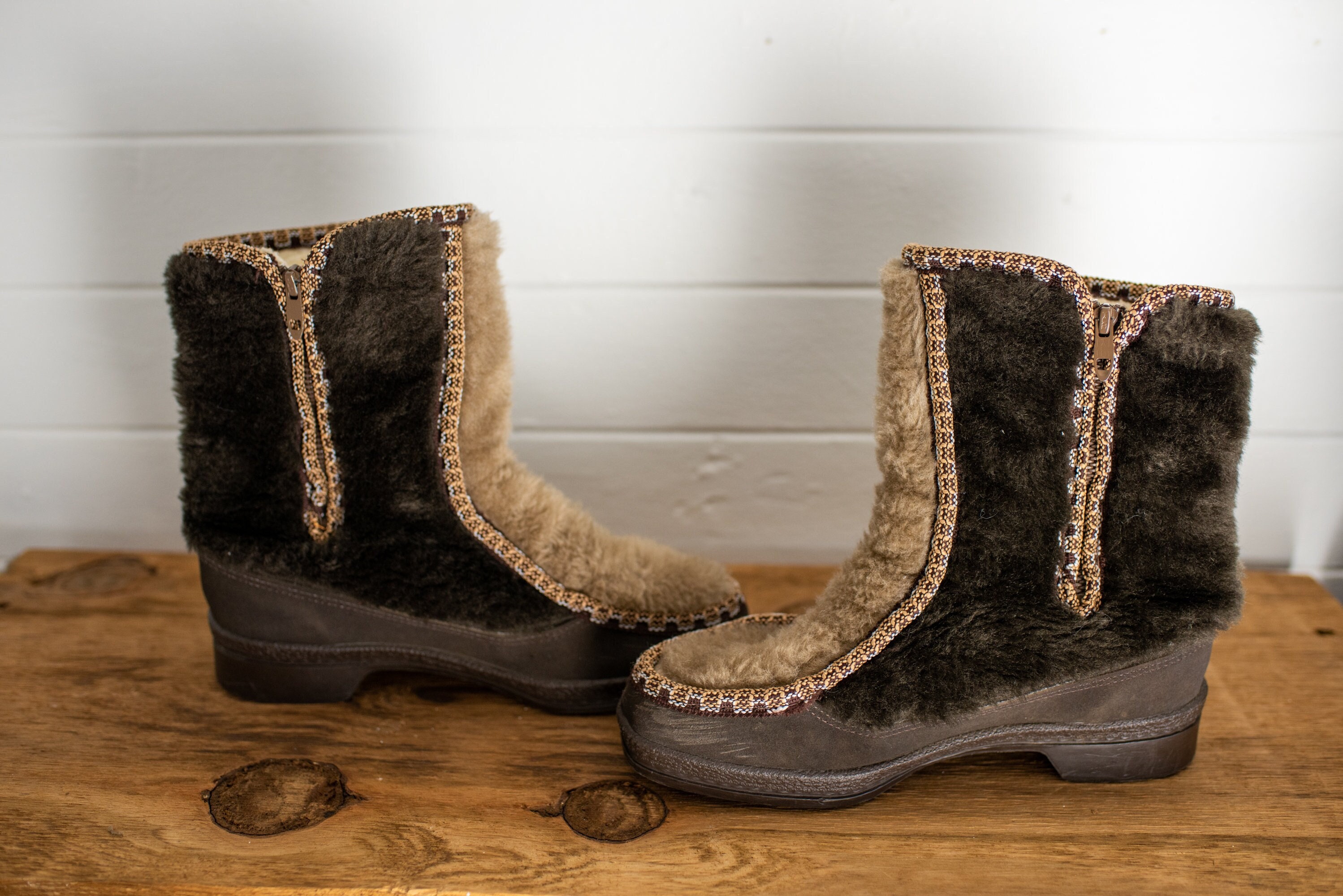 Fuzzy Boots - Etsy
