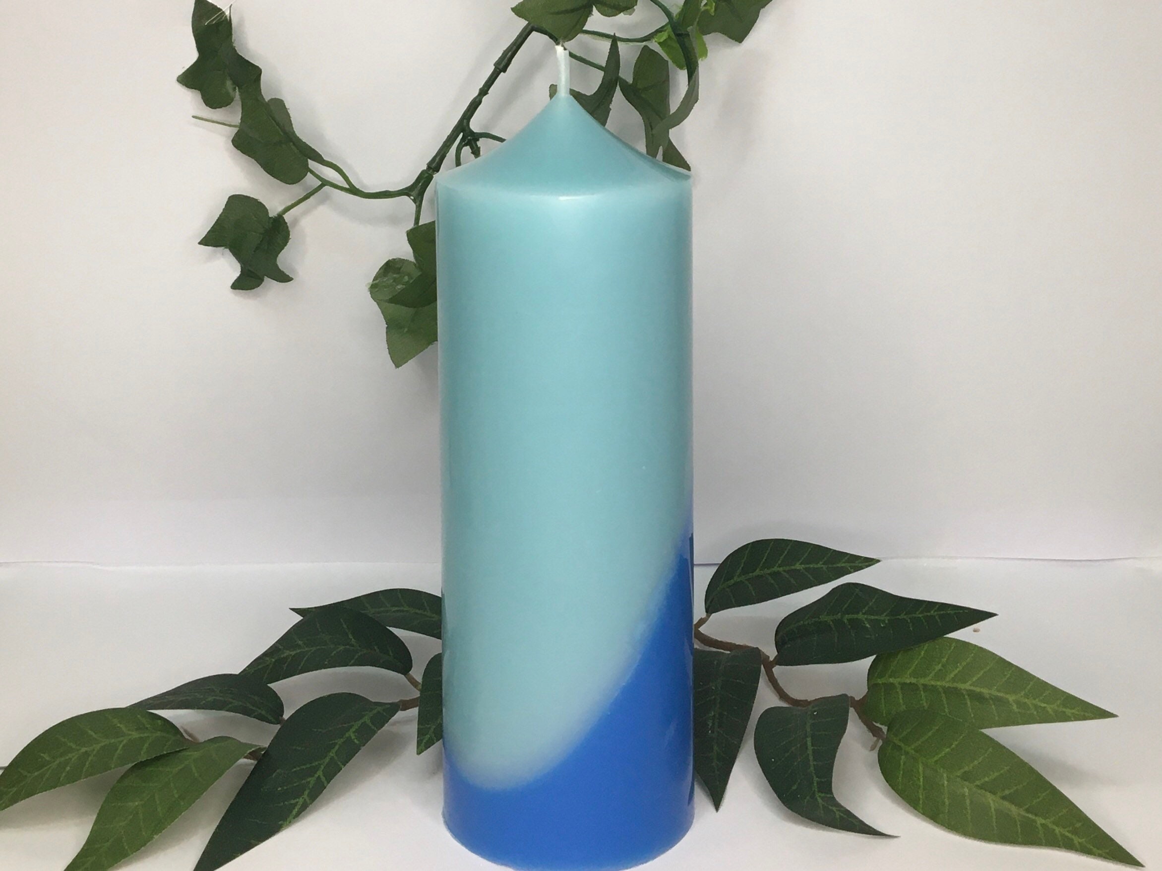 Two Tone Pillar Candle Large Pillar Candle Handmade Pillar Etsy UK