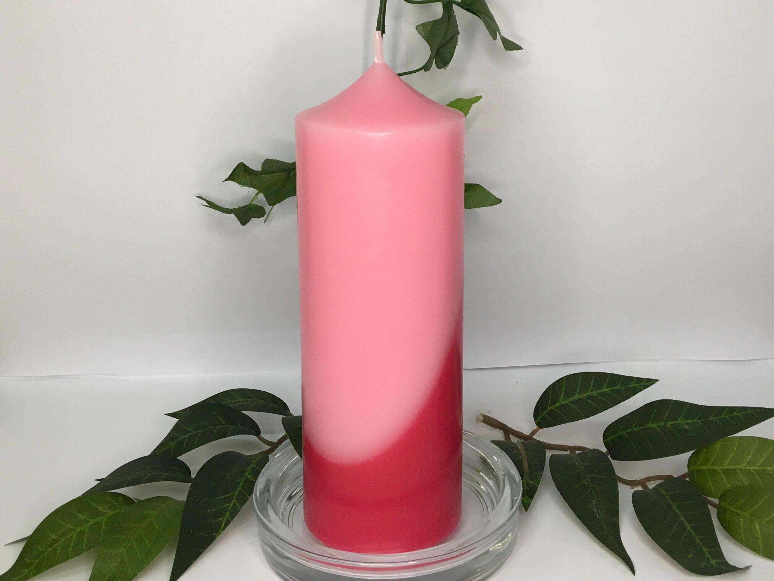 Two Tone Pillar Candle Large Pillar Candle Handmade Pillar Etsy UK