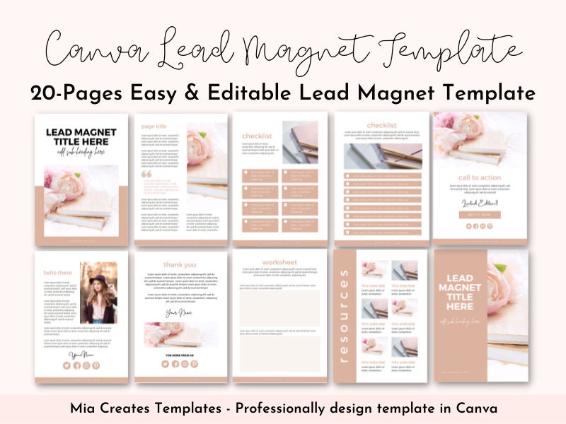 Checklist Template eBook Template kit Lead Magnet Template Workbook ...