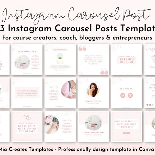 Instagram Carousel Templates for Coaches Canva Carousel - Etsy