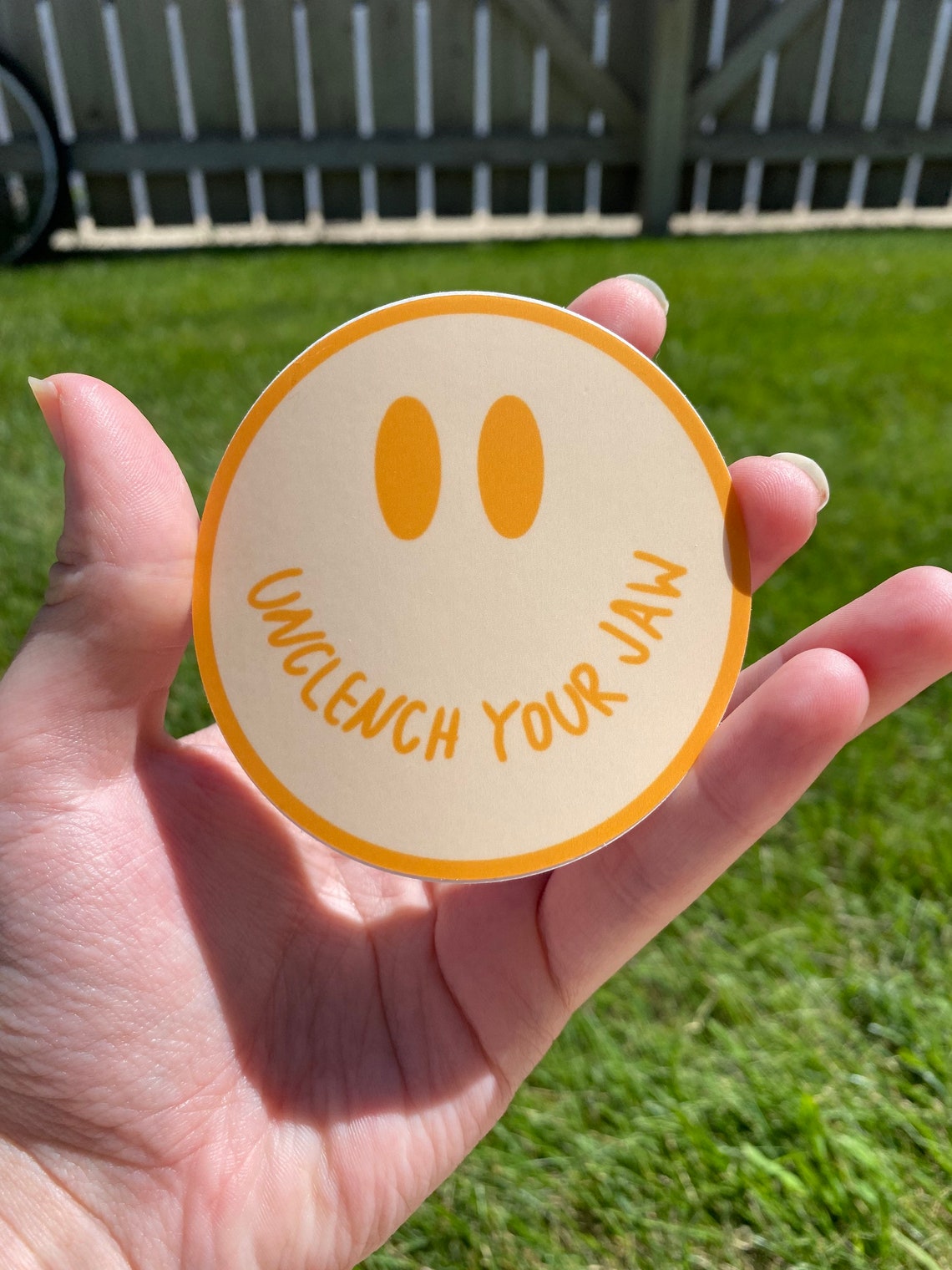 Unclench Your Jaw Sticker Etsy