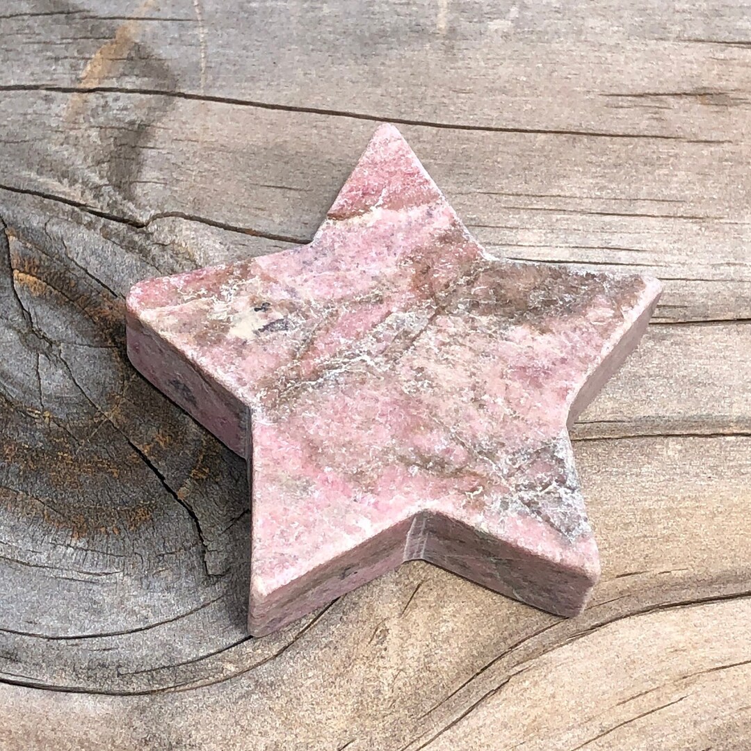 Rhodonite Star, Healing Crystals, Pink Crystal, Pink Stone, Star ...
