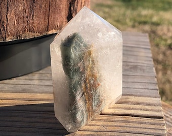 Garden Quartz Tower, 2.6” Lodolite Scenic Quartz