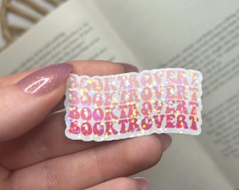 Booktrovert Holographic Sticker | Bookish Kindle Sticker