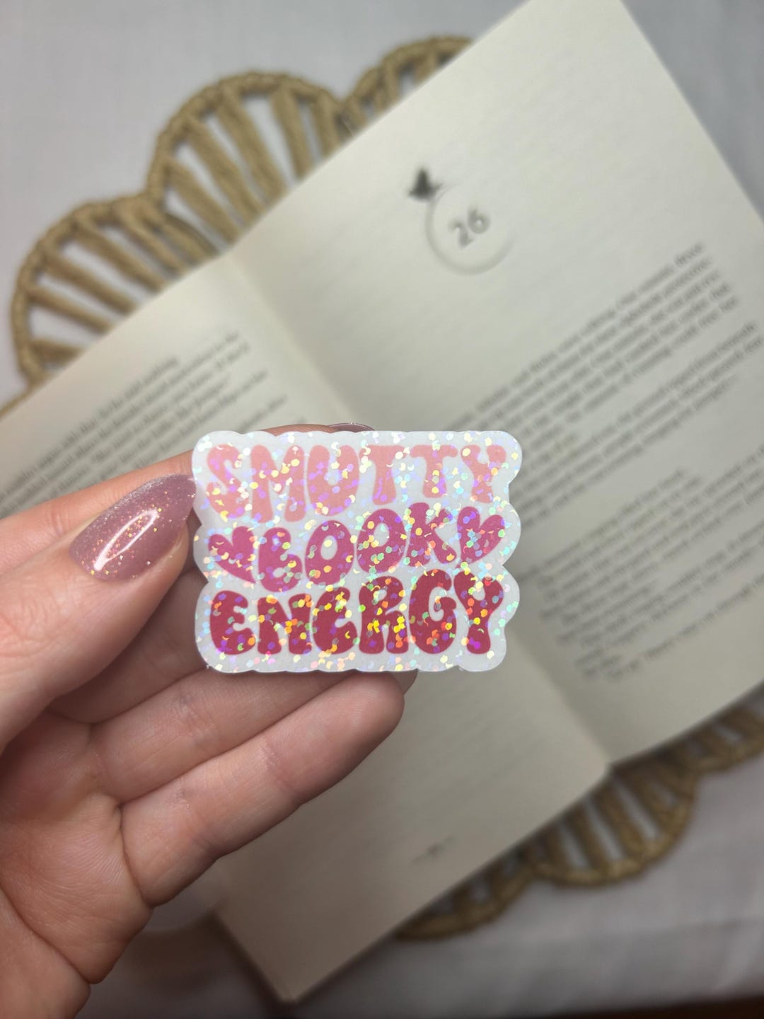Smutty Bookish Energy Holographic Sticker | Romance Kindle Sticker - Etsy