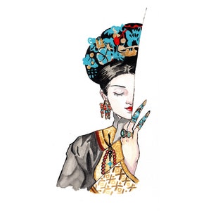 Original Watercolor Painting / Asian Art / Beijing Opera Art / Chinese Culture / Giclée Art Print / 8x10 / 11x14