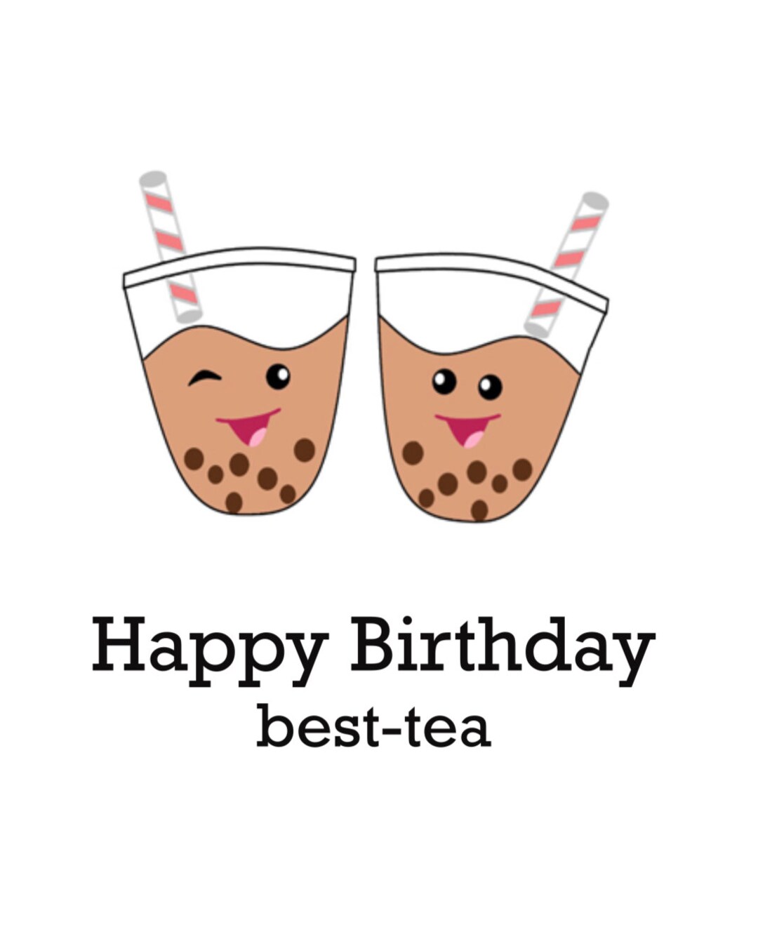 Besttea Birthday Card Birthday Card Bestie Happy Birthday Best Friend
