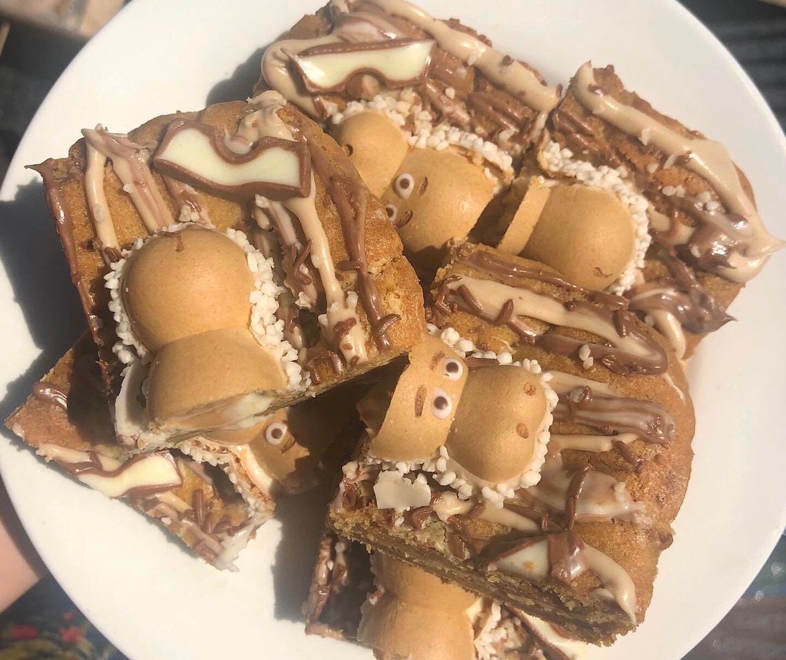 Happy Hippo Cookie Dough Tray Bake / Tray Bake / Homemade Etsy