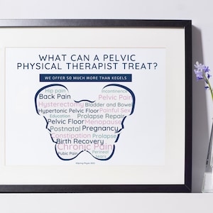 Pelvic floor physical therapy poster  | pelvic floor art | pelvic floor education | pelvic physical therapy gift