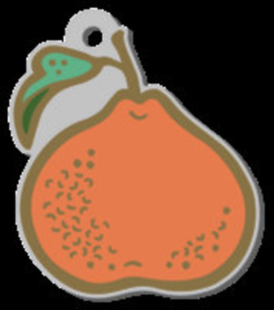 Acrylic Peach Keychain Etsy