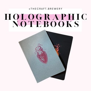 Holographic potion bottle journals