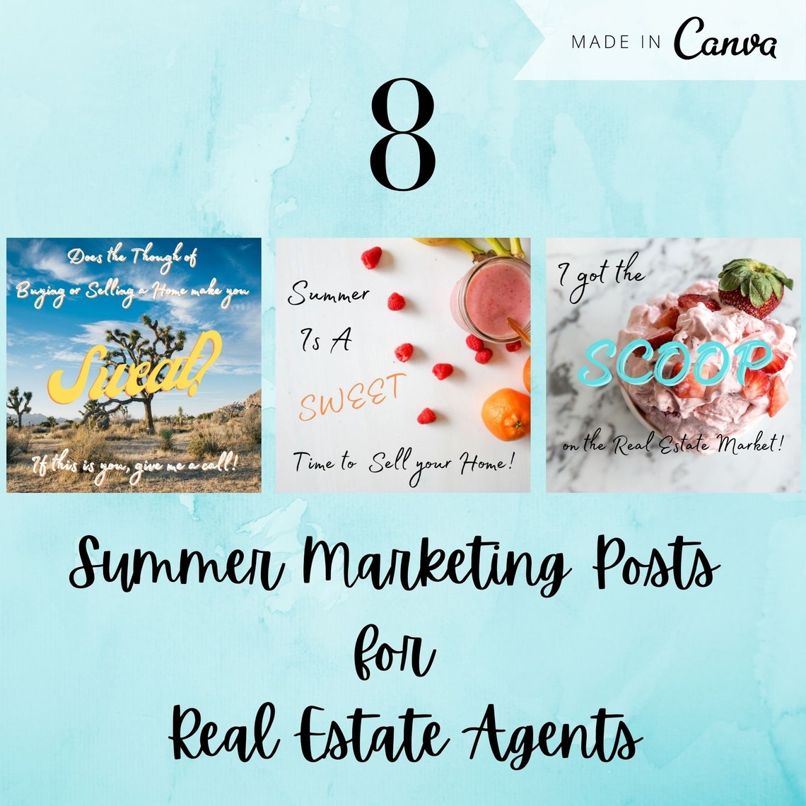 8 Summer Marketing Posts for Real Estate Agents Social Media Etsy