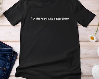 My Therapy Has a Tee Time-shirt, grappig golf-T-shirt, golfercadeau voor vader echtgenoot, golfliefhebber-T-shirt