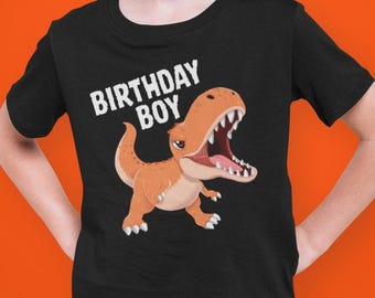 Verjaardagsshirt dinosaurus jongen, verjaardagsshirt jongens, T-shirt kinderfeestje dino, outfit jeugdverjaardag