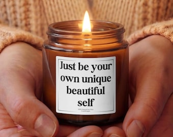 Candela unica e bellissima per se stessi, candela di soia per l'amore per se stessi, regalo di incoraggiamento, regalo motivazionale per lei, candela di compleanno