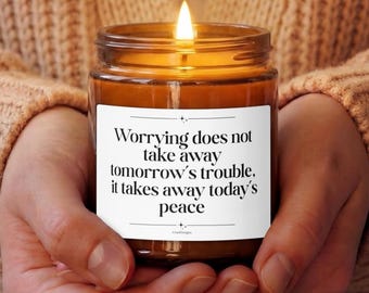 Protect Your Peace Candle, Inspirational Soy Candle, Encouragement Gift, Anxiety Support Gift, Self Care Candle for Her