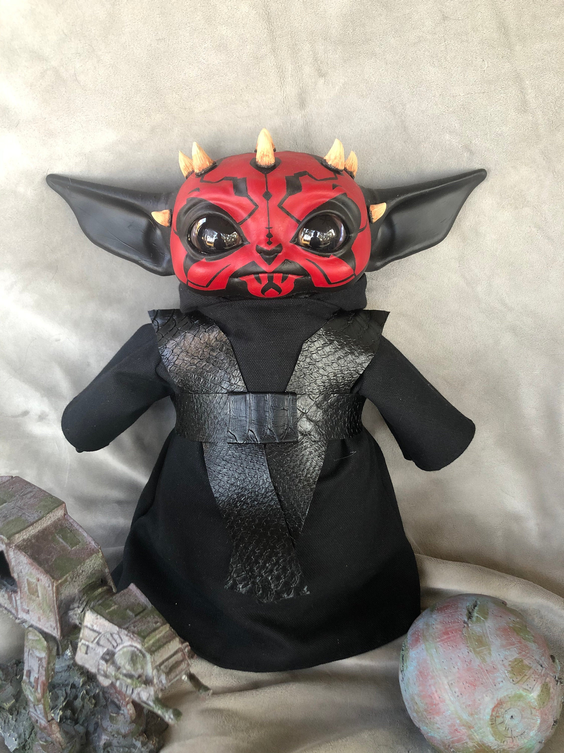 Darth Maul Customized Grogu The Child Plush Doll Not Etsy