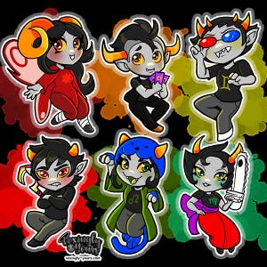 Lowblood Troll Anhänger - Homestuck Hiveswap Aradia Tavros Sollux Karkat Nepeta Kanaya Nerdy Gamer Webcomic