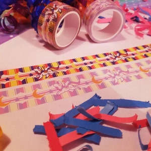 Carousel Unicorn Washi Tape - Clowncore Kidcore Circus Office Supply Organizer Pastel Kawaii Horse Pony Fairy Kei