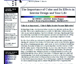 Cours de design d'intérieur - Effets émotionnels de la couleur - La couleur et votre bien-être - Qualités des couleurs - Harmonie des couleurs - Service de design d'intérieur