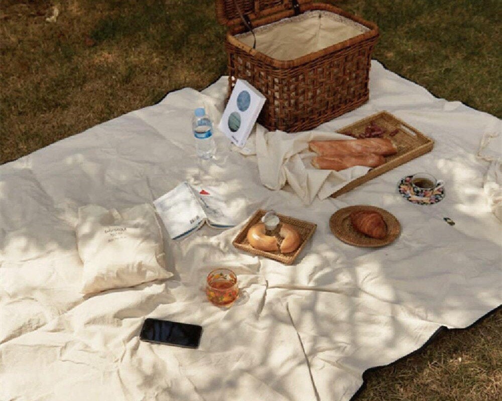 Cotton Waterproof Boho Picnic Rug White boho picnic blanket Etsy