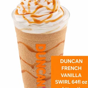 Duncan' Donuts French Vanilla Swirl: 64 Oz Sealed Jug