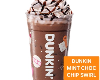 Dunkin&#39; Donuts Mint Chocolate Chip Swirl 64oz Jug - Sealed (Exp Oct 2025)