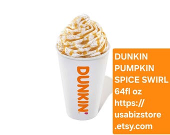 Dunkin Donuts PUMPKIN Spice Swirl 64 Oz Jug With FREE SHIPPING!!! *Exp April 2026*