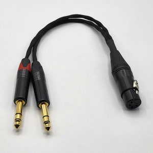RME / TEAC / Mytek - Adaptor Cable - Dual 6.35mm (1/4&quot;) Male to Female 4 Pin XLR
