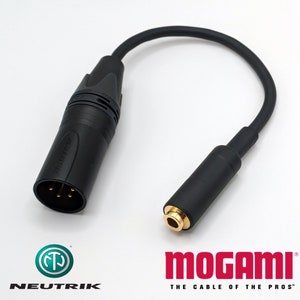 Female 4.4mm to Male 4 Pin XLR Adaptor Cable- Neutrik NC4MXX-B - Mogami