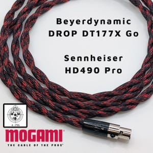 Beyerdynamic DROP DT177X Go Headphone Cable - Spiral Twin Mogami 26AWG