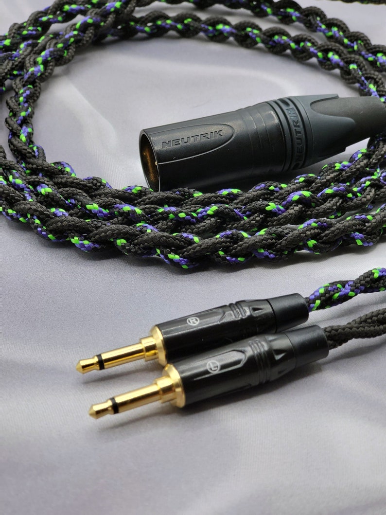 Hifiman / shops Focal / Denon - 6ft Custom Braided Balanced Cable - 4 Pin XLR - Mogami - Neutrik