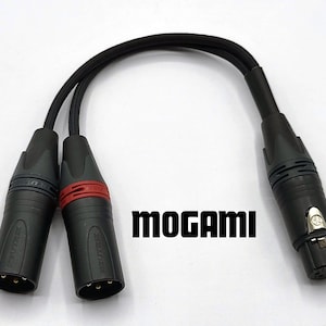 Adaptor Cable - Dual Male 3 Pin XLR to Female 4 Pin XLR - Mogami & Neutrik