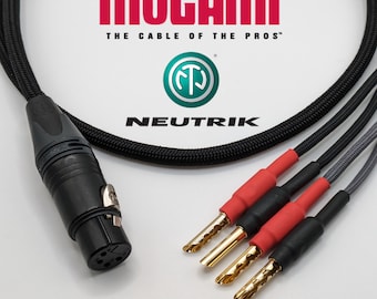 Adaptor Cable - Speaker Banana Plugs to Female 4 Pin XLR