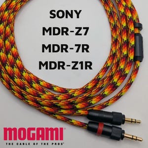 Sony MDR-Z7 / Z7R / Z1R Headphone Cable w/THREADED Connectors - Mogami 26AWG