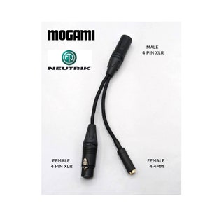 Adaptor Cable - Male 4 Pin XLR to Female 4 Pin XLR and Female 4.4mm - Mogami