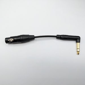 Female 4 Pin XLR to Male 90 Degree 1/4&quot; Adaptor - Made in USA