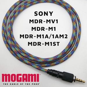 SONY MDR-MV1 / M1 Headphone Cable THREADED Connector - Mogami 26AWG image 1