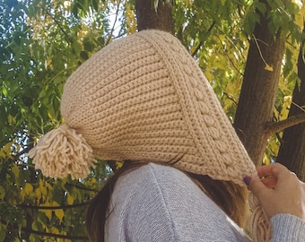crochet hat pattern hood cowl women hat