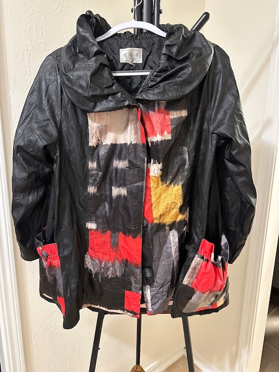 Vintage impressionist weatherproof lined jacket - image 1