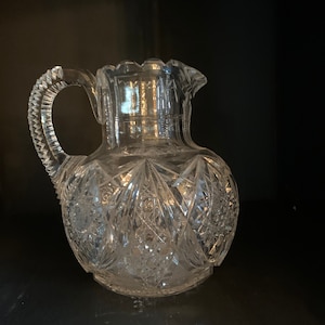 American Brilliant cut glass pitcher