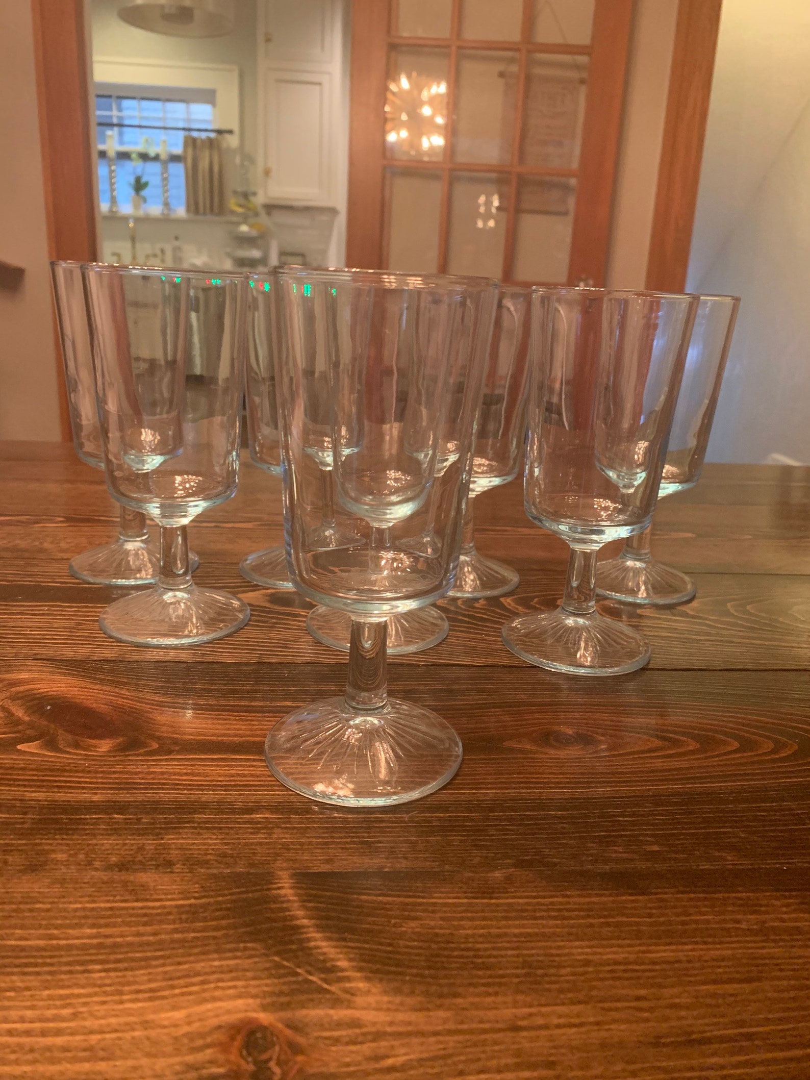 Mid century modern footed highball glasses. Set of 8 Etsy