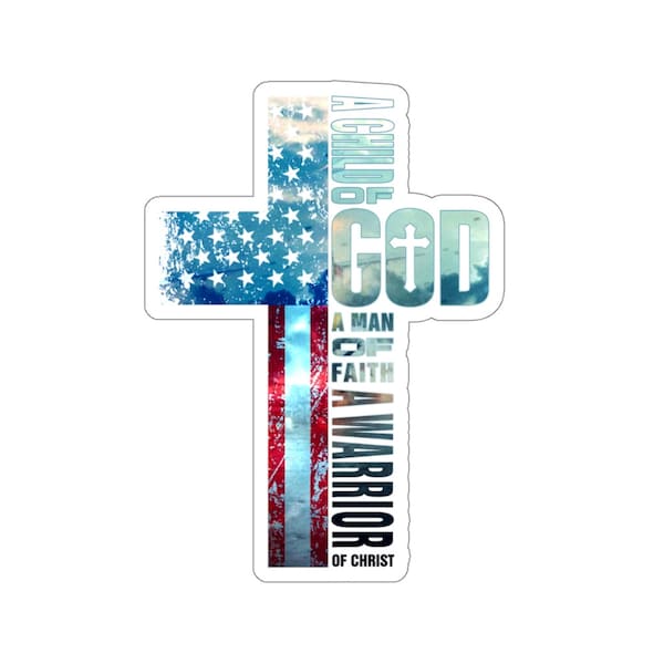 Man of God waterproof sticker, Man of God sticker, Stickers for Christians, Gifts for Christians, sticker for men, Kiss Cut Stickers