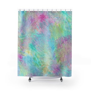 colorful shower curtain, bathroom decor, home decorations, home decor, Shower Curtains