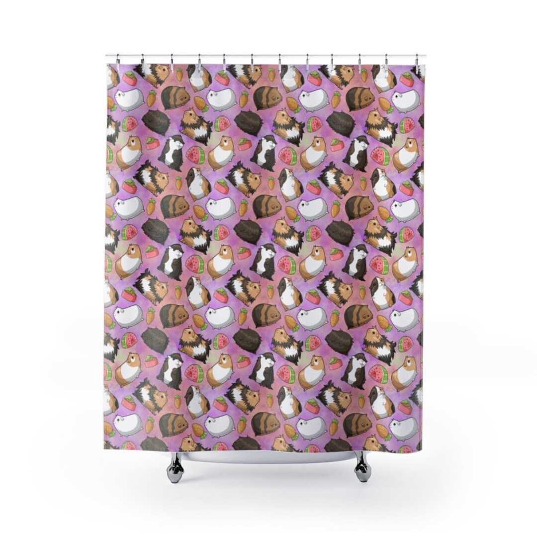 Guinea Pig Shower Curtain, Shower Curtains, Bathroom Decor, Bathroom